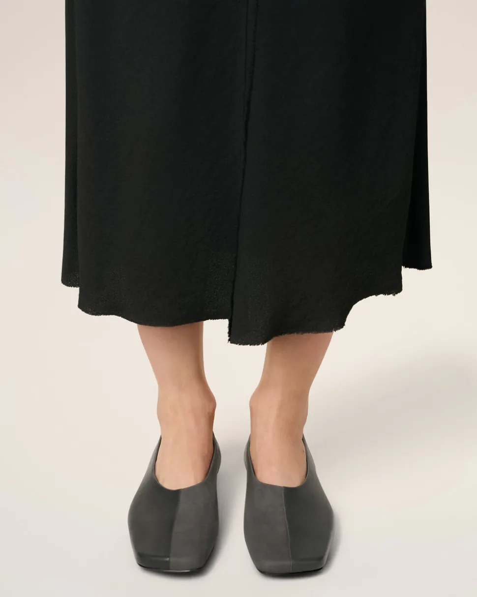 Ballerines Noires Bicolores En Cuir