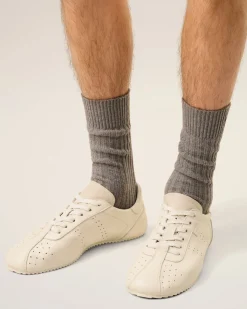 Baskets Soft Blanches Basses En Cuir Lisse