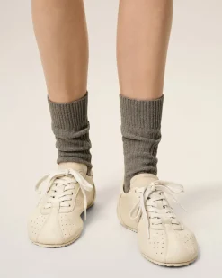 Baskets Soft Blanches Basses En Cuir Lisse