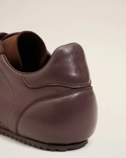 Baskets Soft Bordeaux Basses En Cuir Lisse