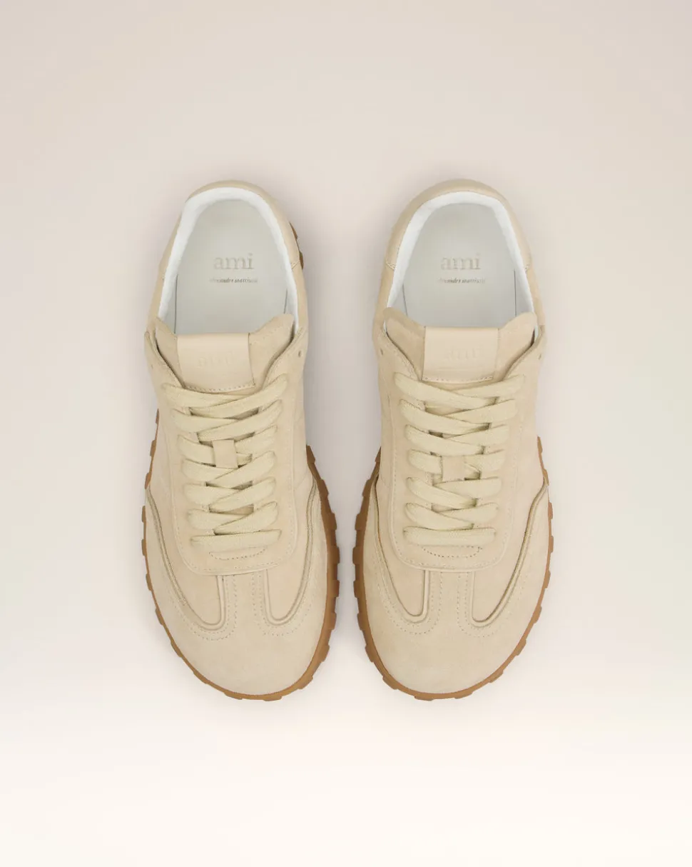 Baskets Step Basses Jaunes En Cuir