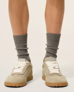 Baskets Step Grises Basses En Cuir