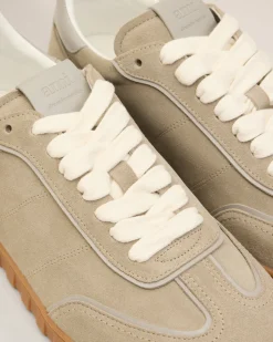 Baskets Step Grises Basses En Cuir