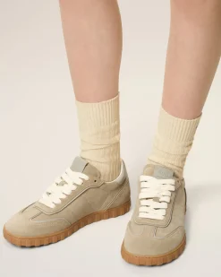 Baskets Step Grises Basses En Cuir