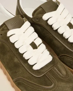 Baskets Step Vertes Basses En Cuir