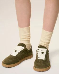 Baskets Step Vertes Basses En Cuir