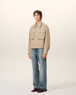 Blouson Beige Worker En Coton