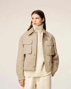 Blouson Beige Worker En Coton