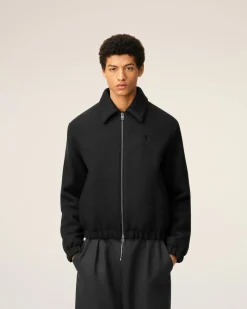 Blouson Noir Zippé Ami De Coeur En Coton