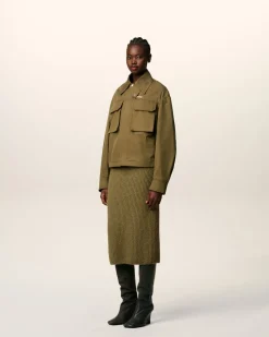 Blouson Vert Worker En Coton