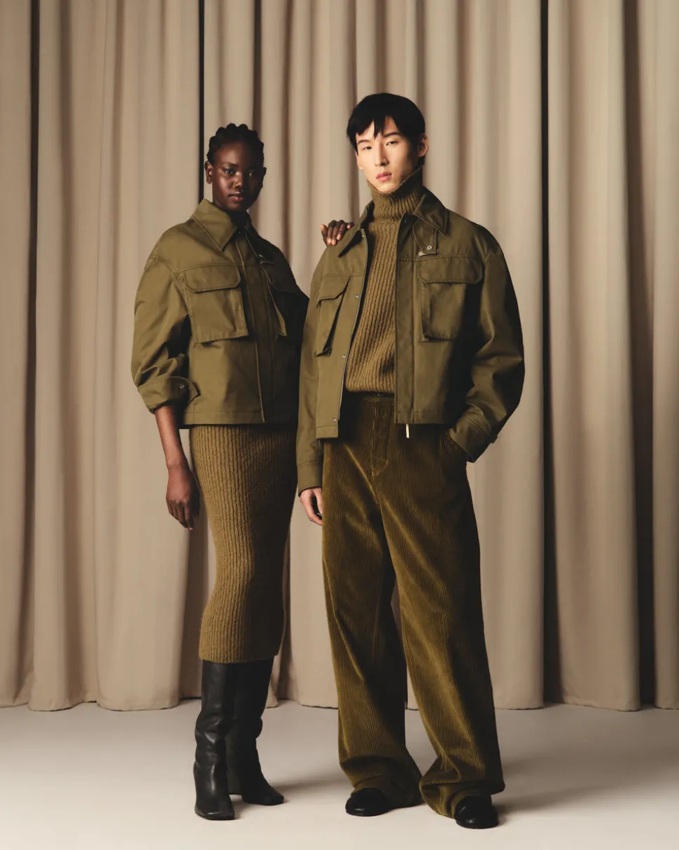 Blouson Vert Worker En Coton