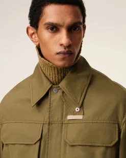 Blouson Vert Worker En Coton