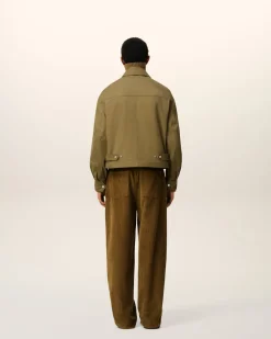 Blouson Vert Worker En Coton