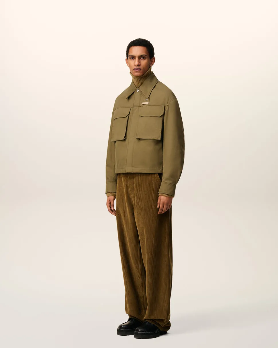 Blouson Vert Worker En Coton