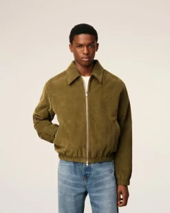 Blouson Vert Zippé Ami De Coeur En Coton