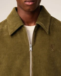 Blouson Vert Zippé Ami De Coeur En Coton