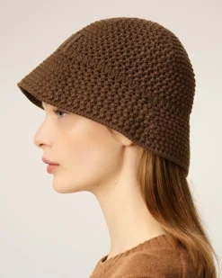 Bob En Maille Marron Patch Ami En Coton