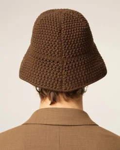 Bob En Maille Marron Patch Ami En Coton