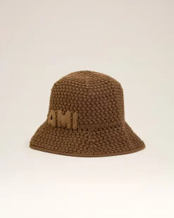 Bob En Maille Marron Patch Ami En Coton