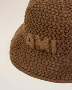 Bob En Maille Marron Patch Ami En Coton