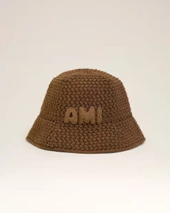 Bob En Maille Marron Patch Ami En Coton