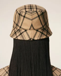 Bob Marron A Carreaux En Laine