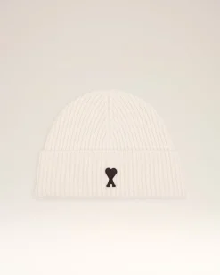 Bonnet Blanc Ami De Coeur En Laine