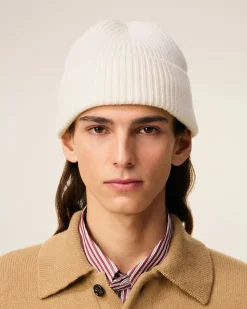 Bonnet Blanc Ami De Coeur En Laine