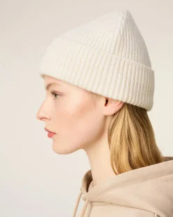 Bonnet Blanc Ami De Coeur En Laine