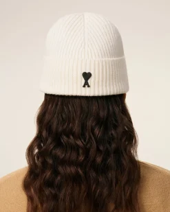 Bonnet Blanc Ami De Coeur En Laine
