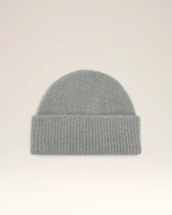 Bonnet Gris Ami De Coeur En Alpaga Rayé