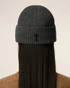 Bonnet Gris Ami De Coeur En Laine