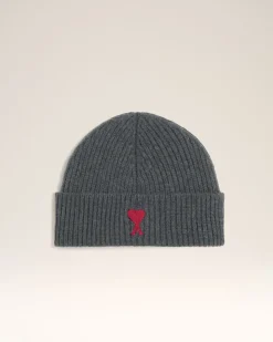 Bonnet Gris Ami De Coeur En Laine Mérinos