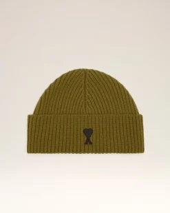 Bonnet Kaki Ami De Coeur En Laine