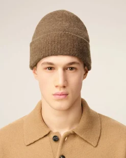 Bonnet Marron Ami De Coeur En Alpaga Rayé
