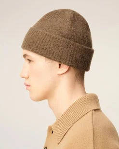 Bonnet Marron Ami De Coeur En Alpaga Rayé