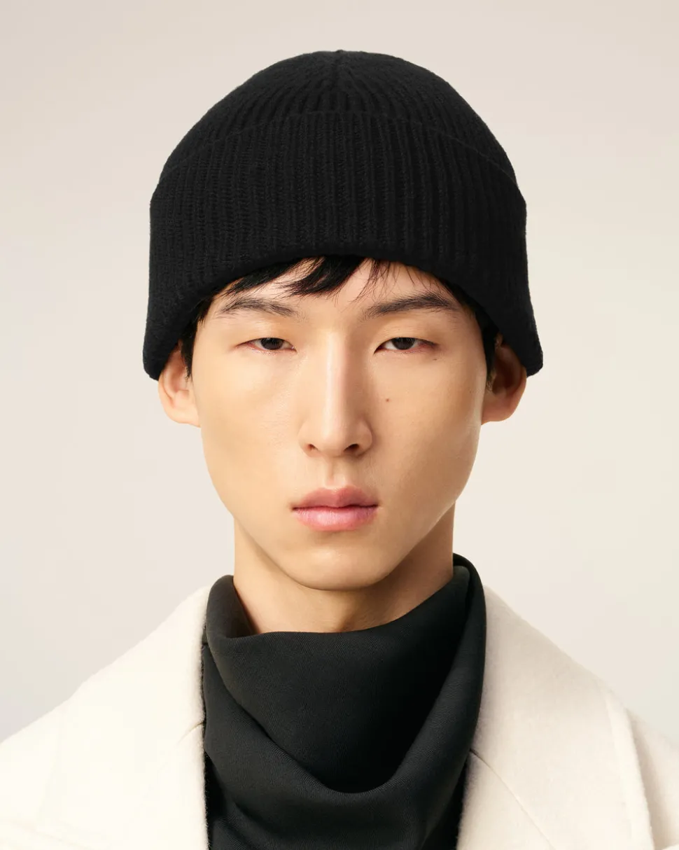 Bonnet Noir Ami De Coeur En Laine