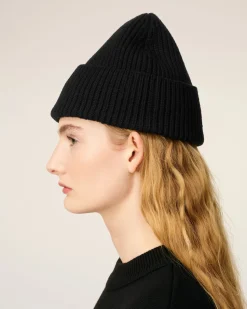 Bonnet Noir Ami De Coeur En Laine