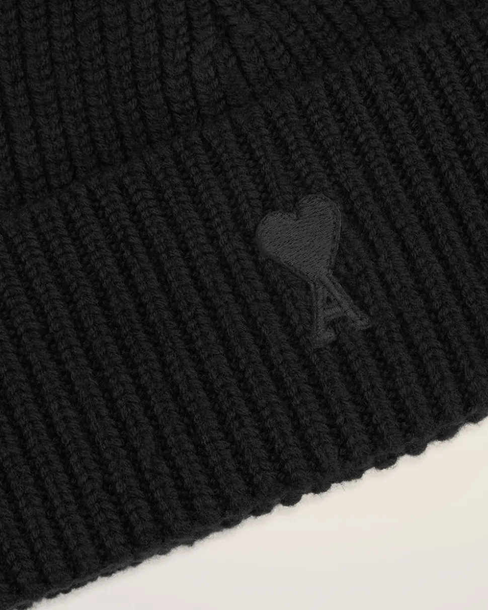 Bonnet Noir Ami De Coeur En Laine