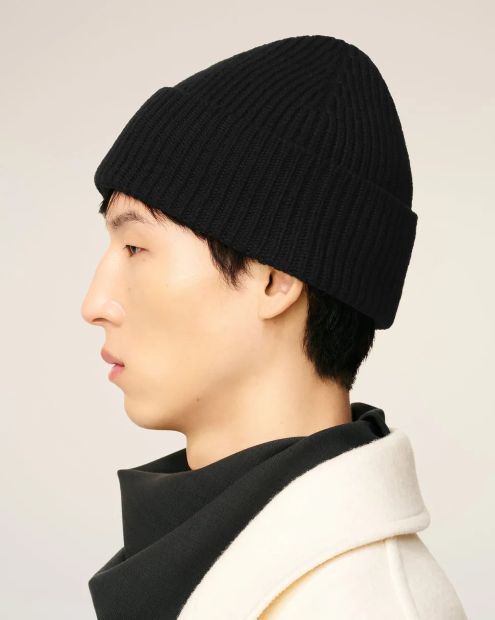 Bonnet Noir Ami De Coeur En Laine