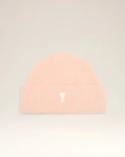 Bonnet Rose Ami De Coeur En Alpaga Rayé