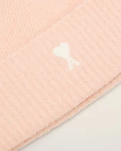 Bonnet Rose Ami De Coeur En Alpaga Rayé