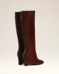 Bottes Bordeaux Bicolores En Cuir