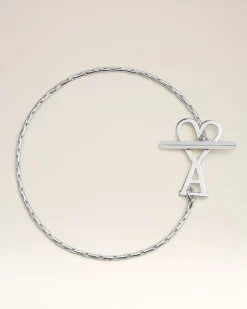 Bracelet Argenté Chaine Ami De Coeur En Laiton