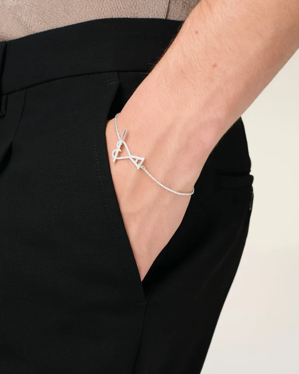 Bracelet Argenté Chaine Ami De Coeur En Laiton