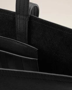 Cabas Midi Noir En Cuir