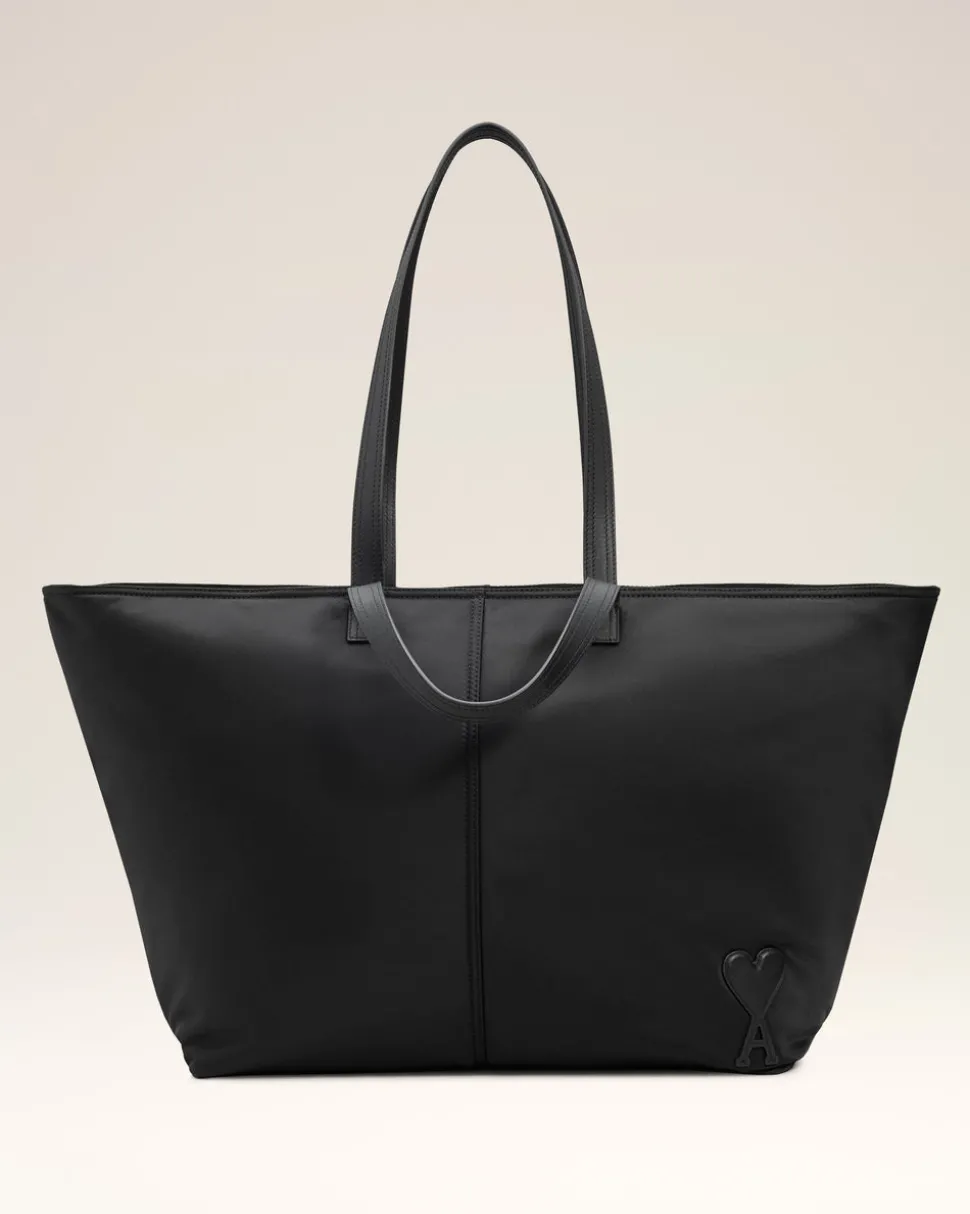 Cabas Noir Marcel En Nylon Ouatiné