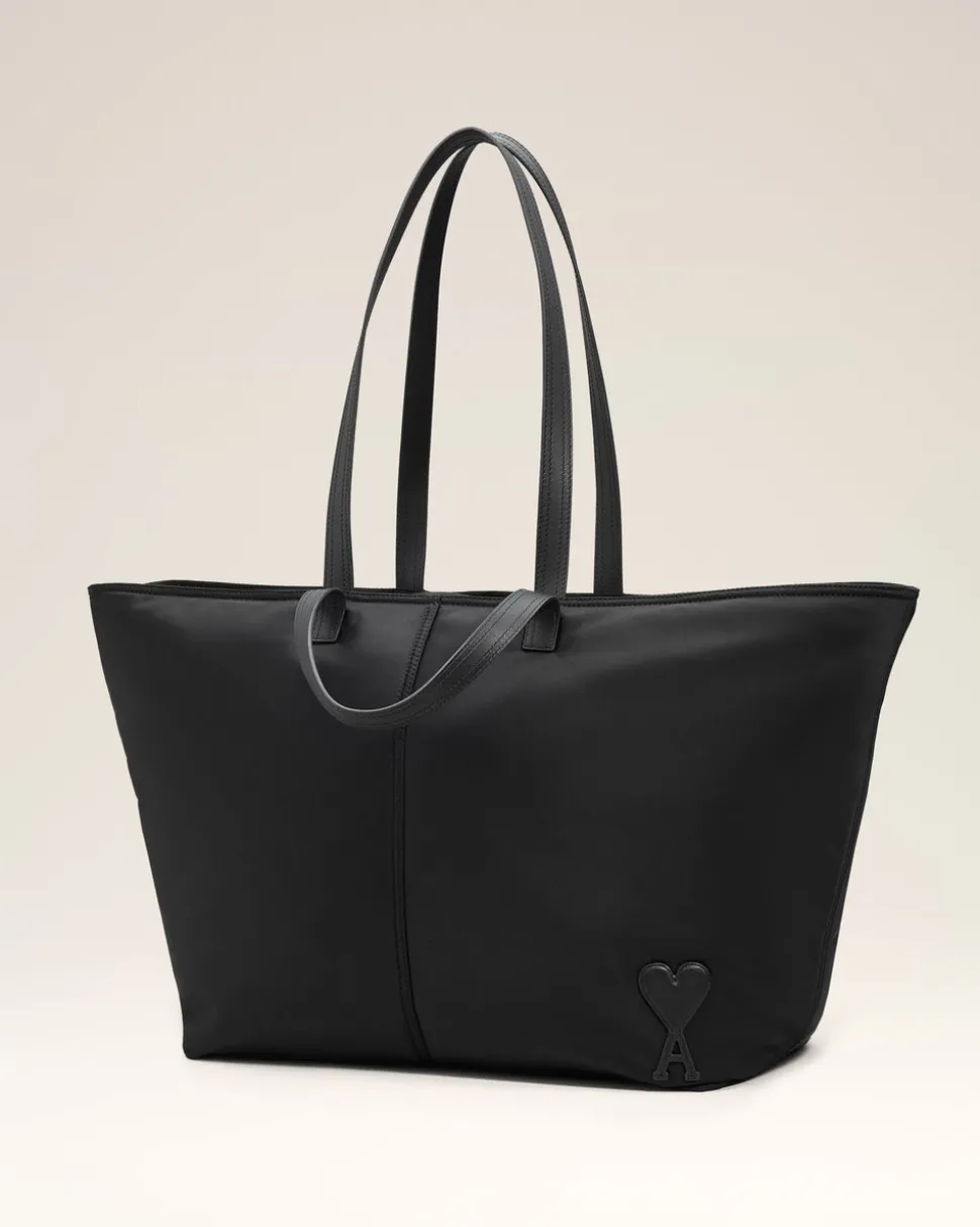 Cabas Noir Marcel En Nylon Ouatiné