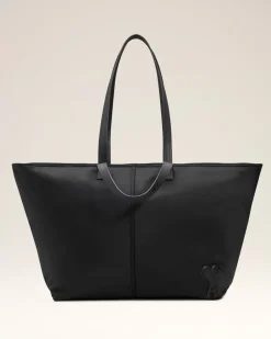 Cabas Noir Marcel En Nylon Ouatiné