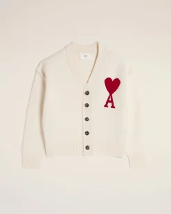 Cardigan Blanc Ami de Coeur En Laine